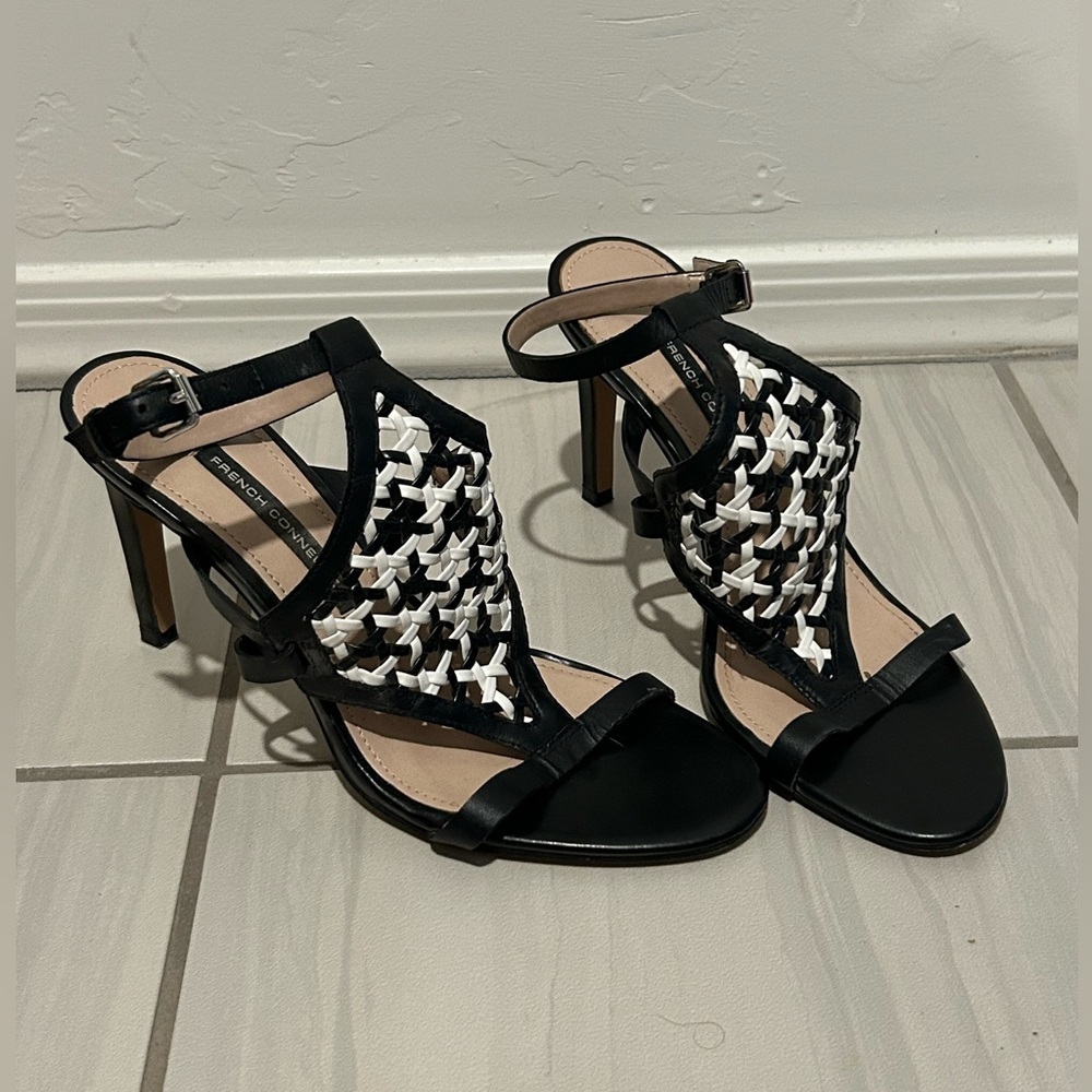 Black and White French Connection Heels